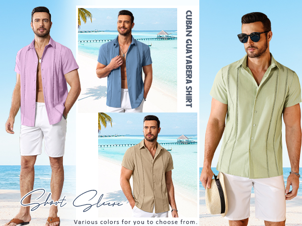 mens summer beach shirt casual button down shirt