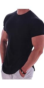 Magiftbox Mens Muscle Cotton Lightweight Workout Short Sleeve T-Shirts Gym Sweat Tee T24…