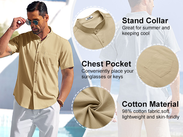 mens short sleeve button down shirts with pocket