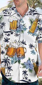 Beer Hawaiian Shirts for Men