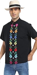 men mexican embroidered wedding shirts