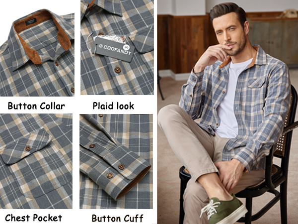 mens warm flannel shirts