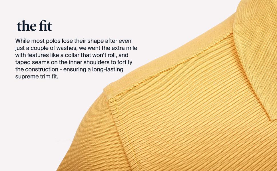 yellow polo men close up image