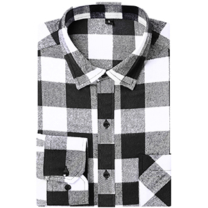 Men Dress Buffalo Plaid slim fit Long Sleeve Flannel Shirt Jacket checked button down casual gingham