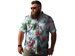 Big and Tall Hawaiian Shirt for Men