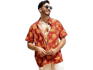 Cotton Hawaiian Shirt for Men