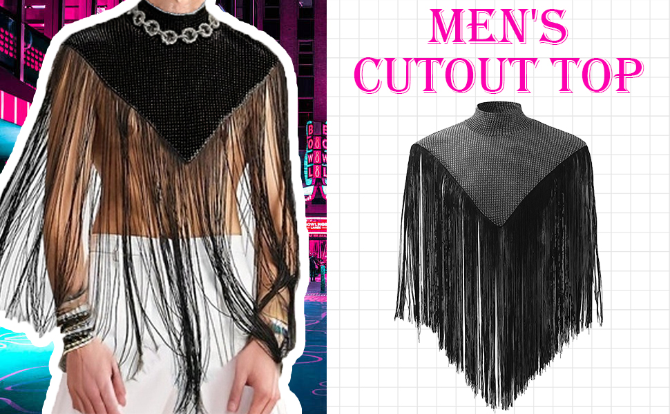 Men Tassle Costume Tops