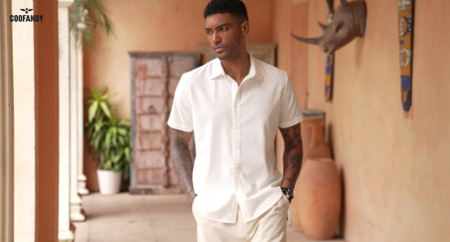 men''s button short sleeve shirts