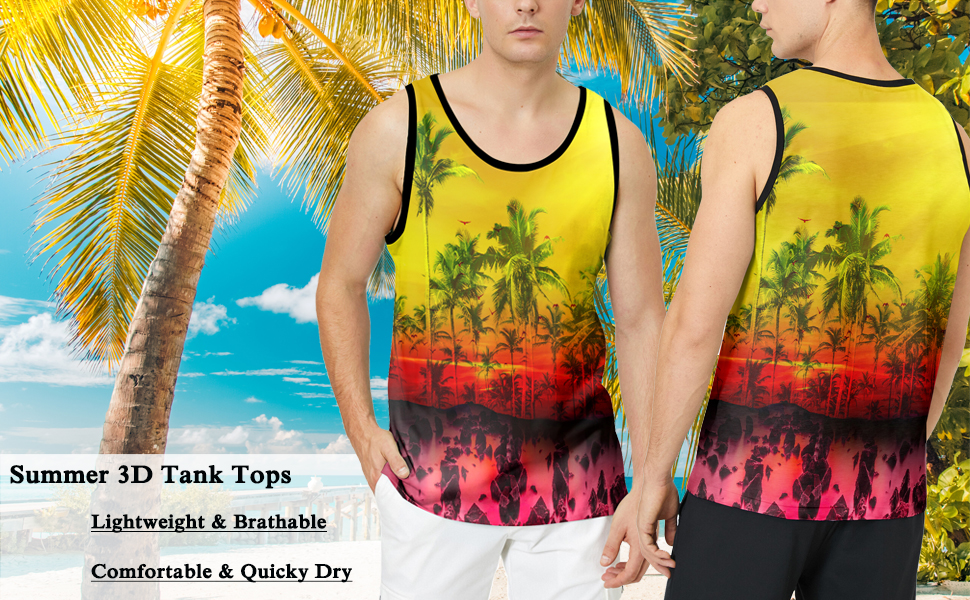 graphic sleeveless shirts for men