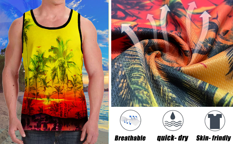 men graphic tank tops