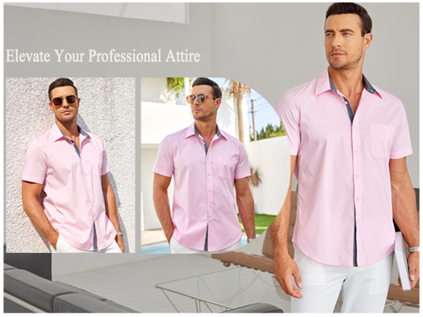 Slim Fit Summer Untucked Shirts Stretch Beach Wear