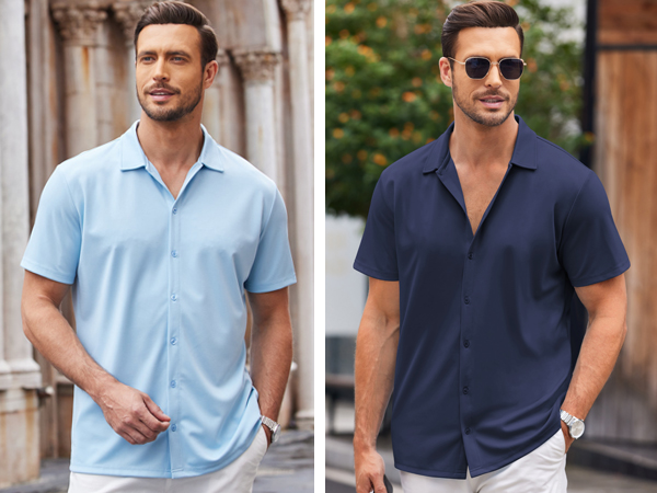 Mens Casual Wrinkle Free Shirts