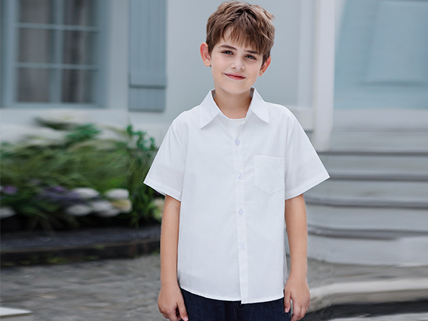 boys white button down shirt