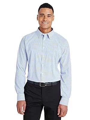 Devon & Jones CrownLux Performance Men''s Micro Windowpane Shirt