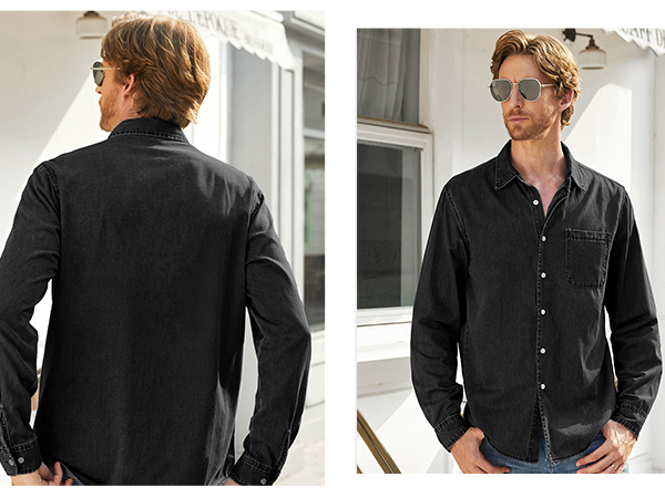 mens denim shirts