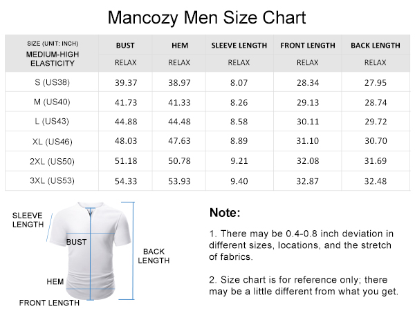 Mancozy Mens 3 Pack T Shirts Casual Fashion Longline V-Neck Shirt tee…