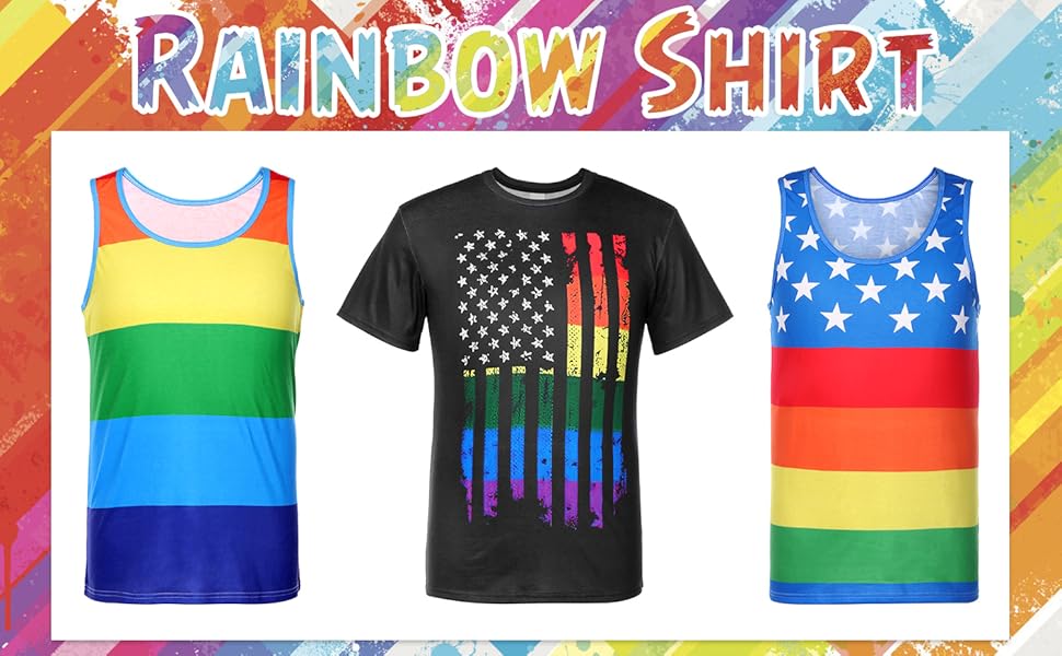 Gay Pride Shirt Rainbow Shirts Men 