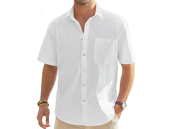 Solid White Linen shirt