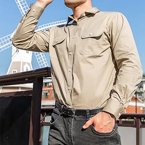  Mens Long Sleeve Button Down Shirts for Men