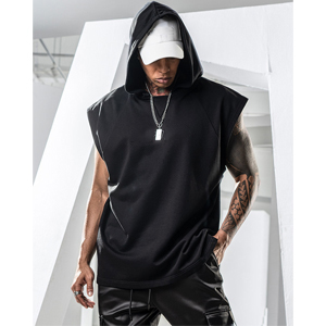 mens sleeveless hoodie