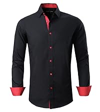 mens dress shirts long sleeve black