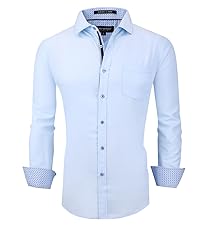 blue mens long sleeve dress shirts