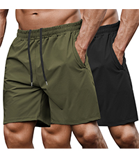 Mens 2 pack workout shorts