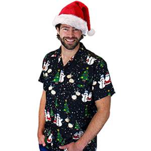 Christmas X-Mas Santa Claus Men Hawaiian Shirt Christmas-Theme-Party