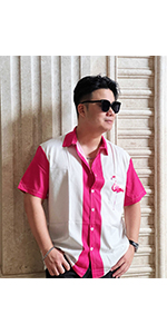 mens flamingo shirts button down