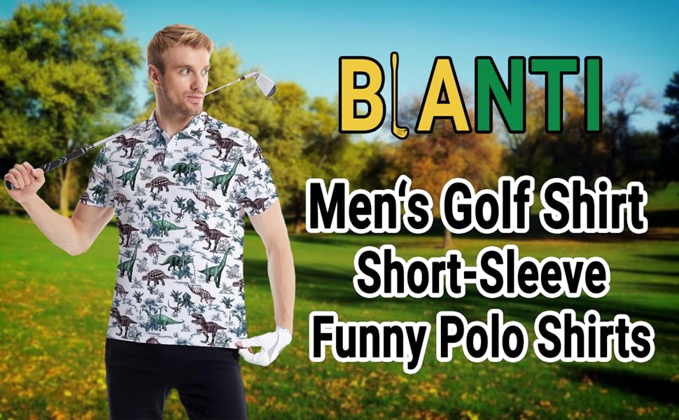 BIANTI Men Short Sleeve Golf Polo Shirt