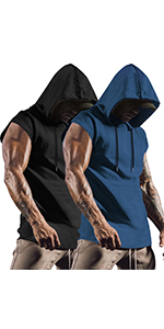 2 pack workout sleeveless hoodie