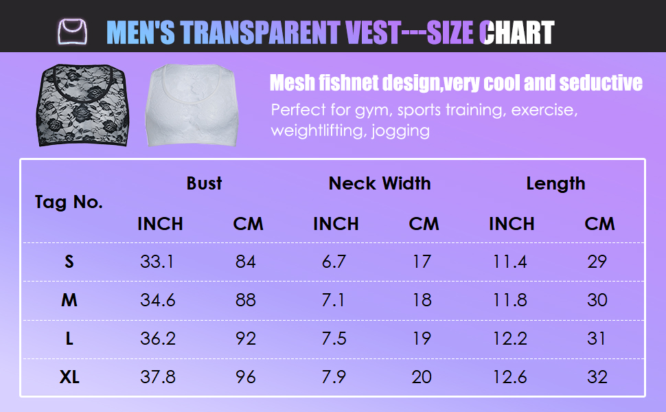 Men''s Sexy Fishnet Mesh See Through Vest Slim Fit Strap T-Shirt Stage Clubwear