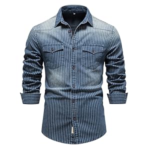 mens denim shirts