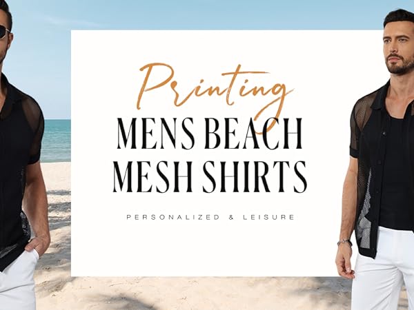 MENS BEACH MESH SHIRTS