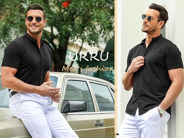 muscle dress shirts for men