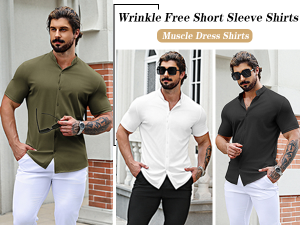 Mens Muscle Dress Shirts