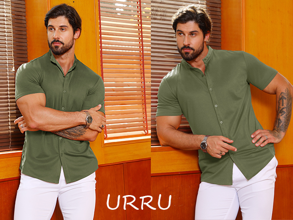 muscle dress shirts slim fit stretch