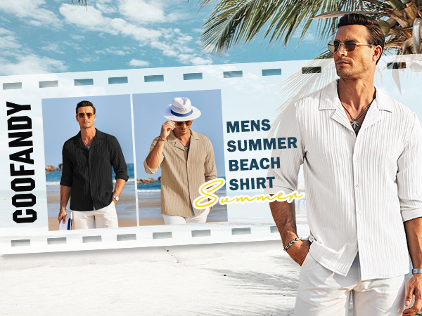 coofandy summer beach shirt