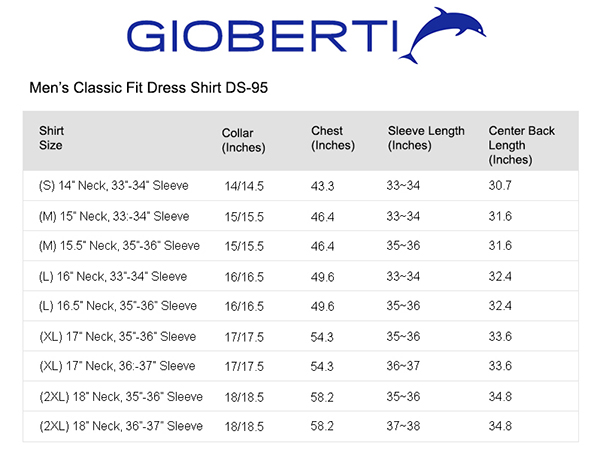 DS-95 Size Chart - Mobile