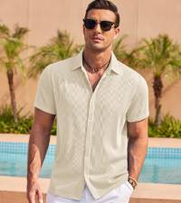 mens casual shirt short sleeve