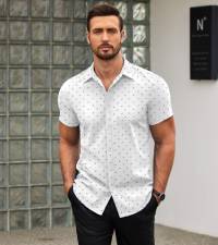 mens casual print shirt