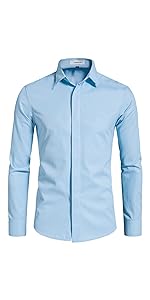 VANCOOG Men’s Long Sleeve Dress Shirts