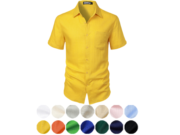 YELLOW LINEN SHIRT