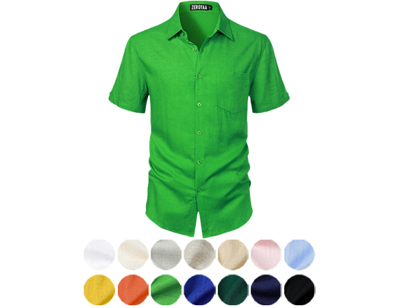 GREEN LINEN SHIRT