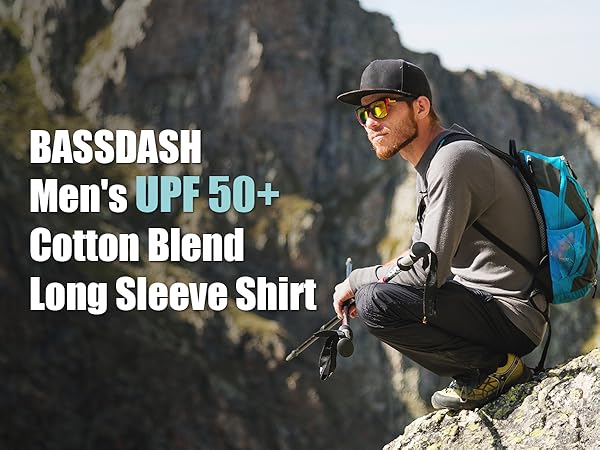 mens long sleeve cotton blend shirt