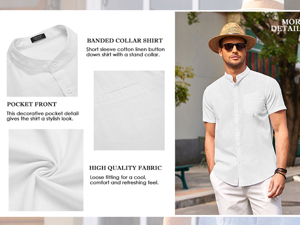 coofandy linen shirts for men