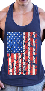 American Flag Tank Tops for Men Sleeveless Graphic Gym Workout 4th of July Summer Casual Shirt Tops