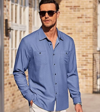 mens demin shirts