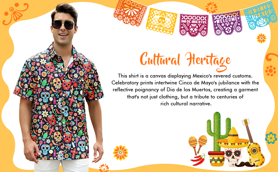 mens mexican fiesta shirt