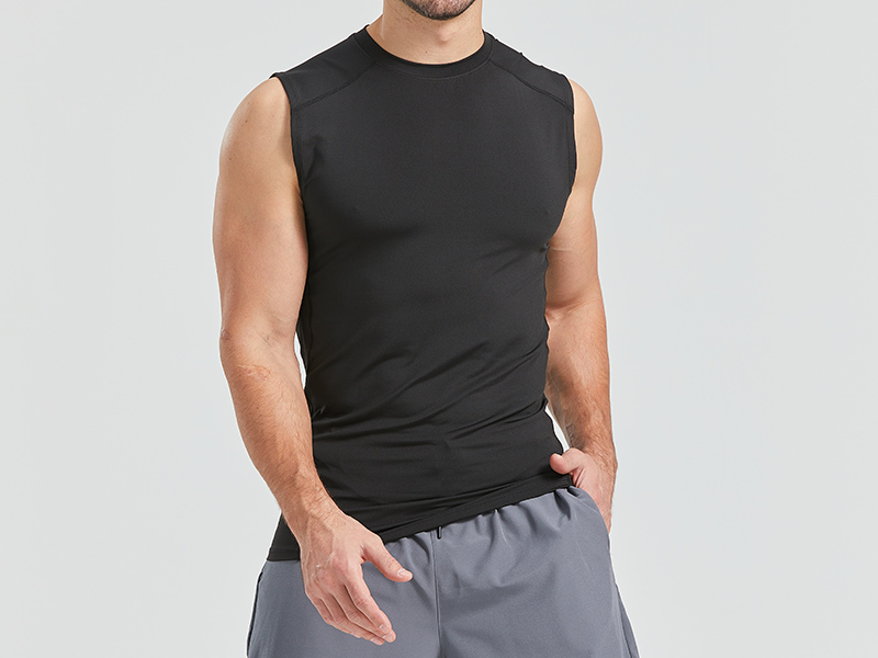 mens spandex sleeveless compression athletic sports workout tank top undershirt base layer men